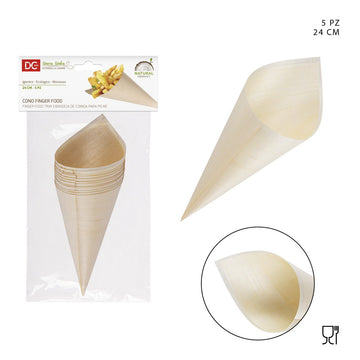 Dc Cono Legno Finger Food 24Cm 5Pz