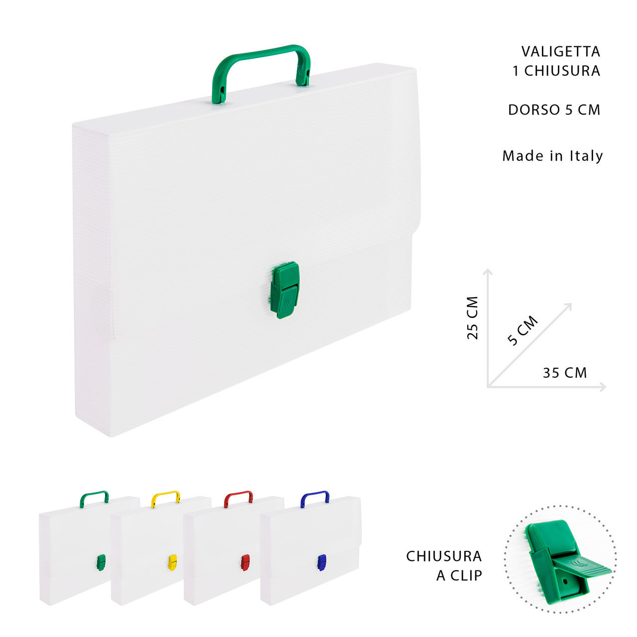 Pryma - Valigetta con manico 25x35x5Cm 1chiusura