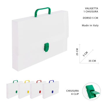 Pryma - Valigetta con manico 25x35x5Cm 1chiusura