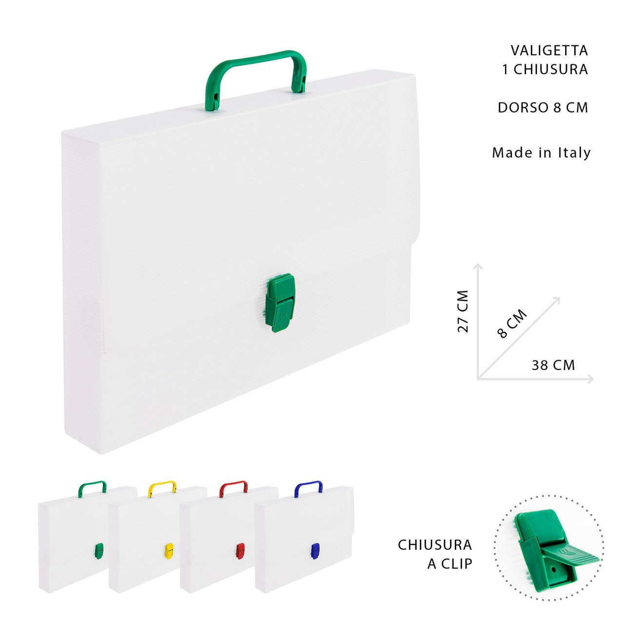 Pryma - Valigetta con manico 27x38x8Cm 1chiusura