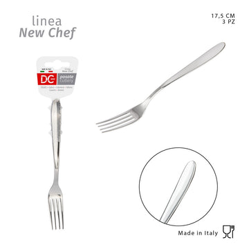 Dc - Serv.New Chef 18/C Forchetta Frutta 17.5Cm 3Pz