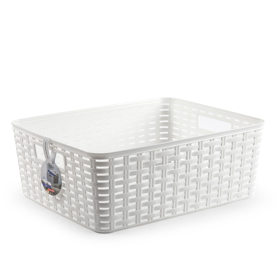 PlasticForte® - Cesta Rattan 12L 36X28 Cm