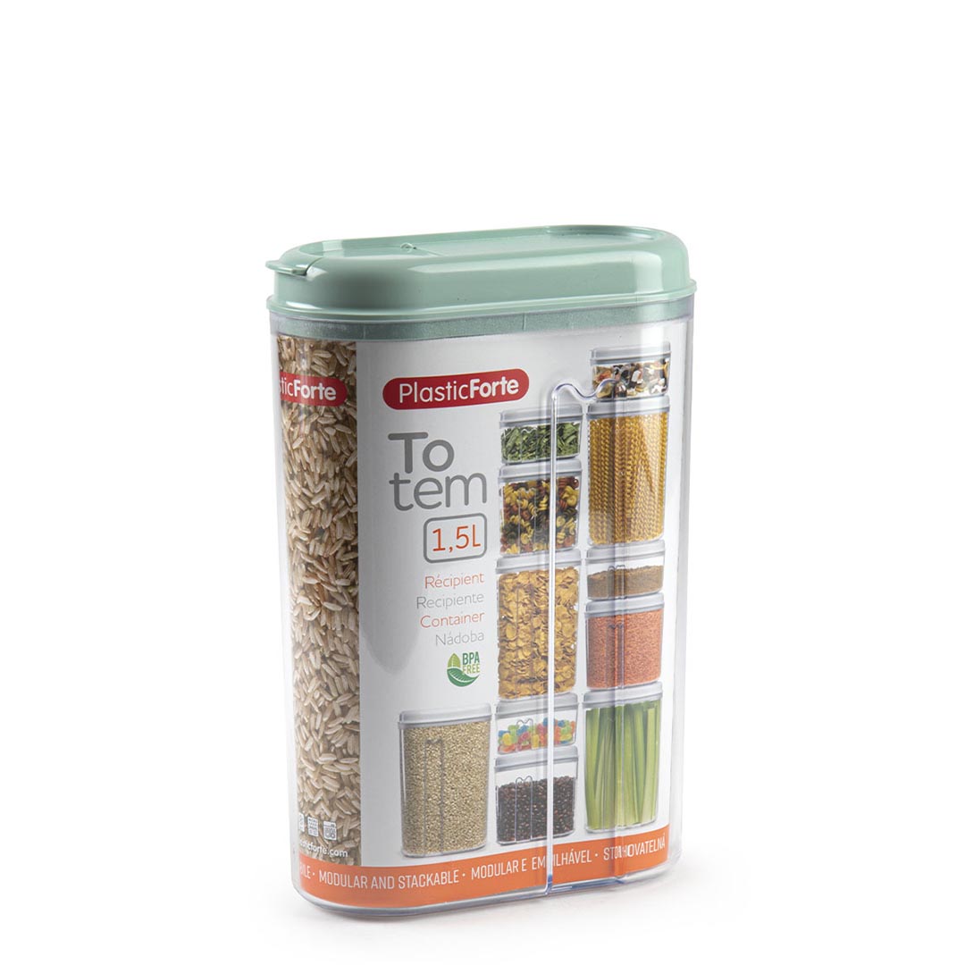 PlasticForte® Recipiente Totem 1,5L Ps21