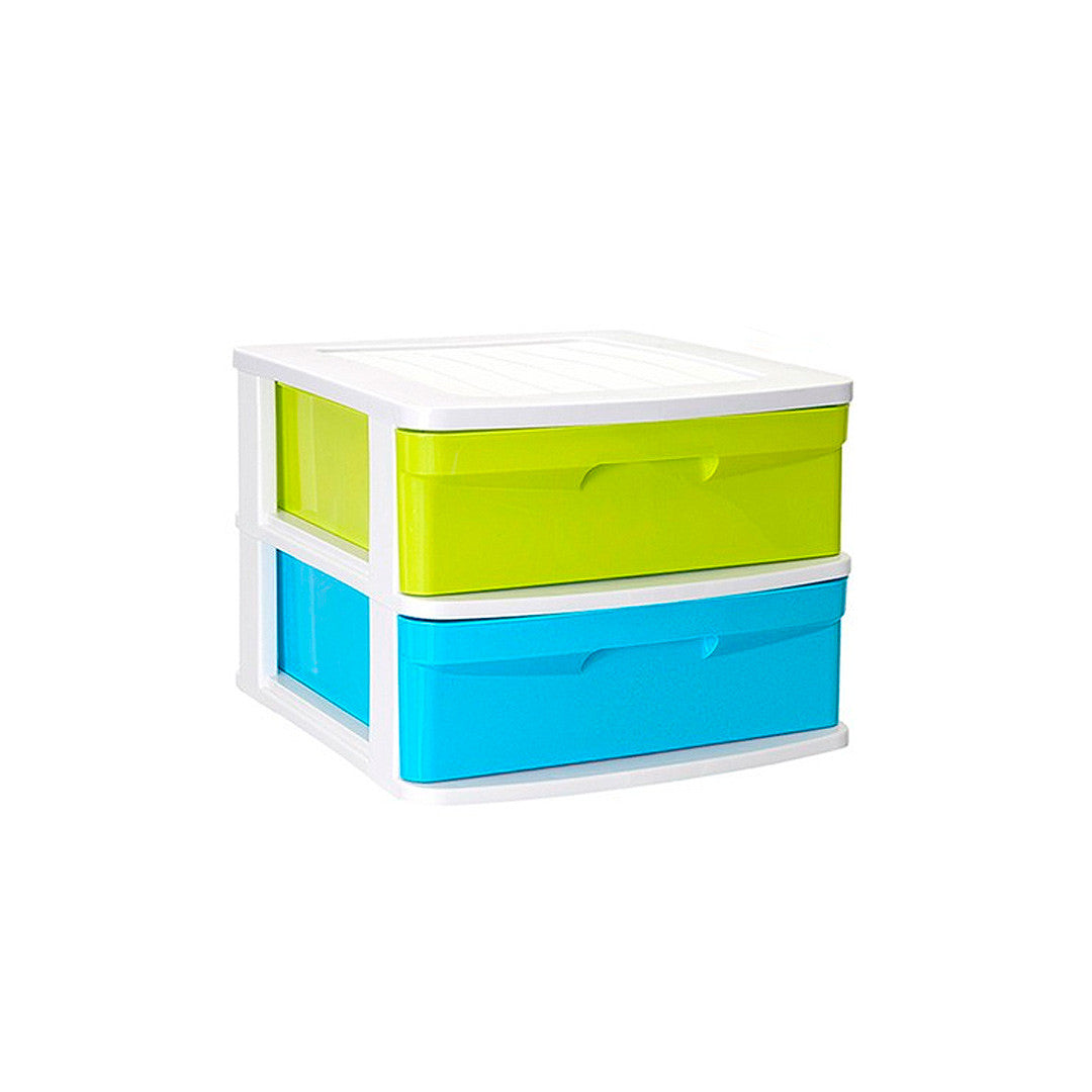 PlasticForte® - Cassettiera Sena 2 Cassetti Biancolore