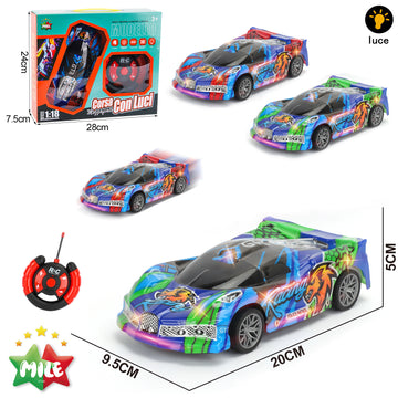 MILE AUTO RADIOCOMANDATA 1 18 A 4 VIE CON LUCI