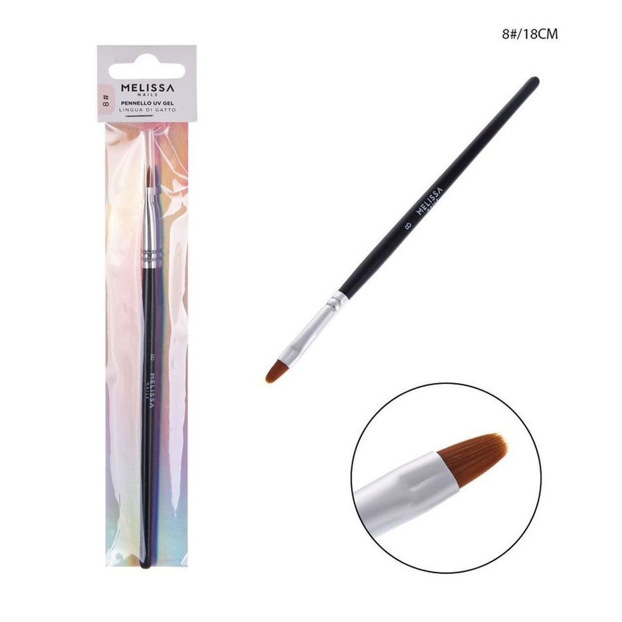 Melissa - Pennello gel UV l/gatto 4 mod