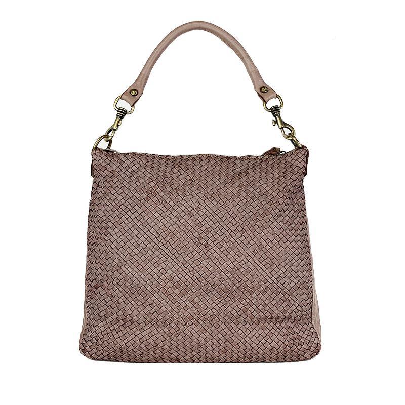 Elvira - Borsa a Spalla in Pelle Vintage Intrecciata - FrasiBags