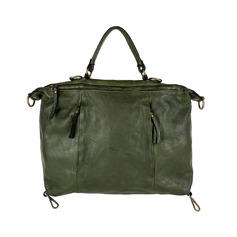 Sofia - Borsa a Mano in Pelle Lavata Vintage - FrasiBags