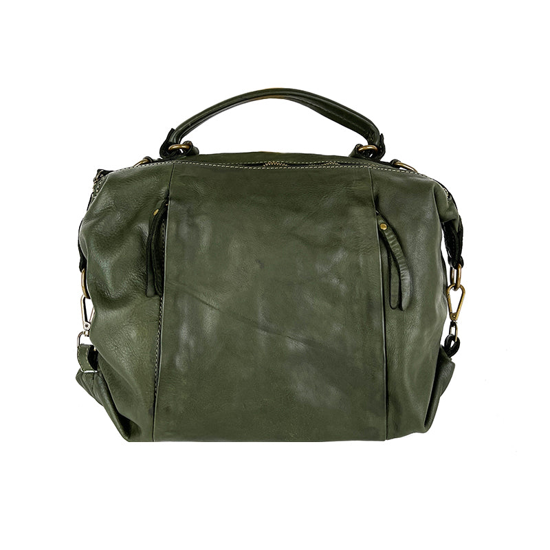 Sofia - Borsa a Mano in Pelle Lavata Vintage - FrasiBags