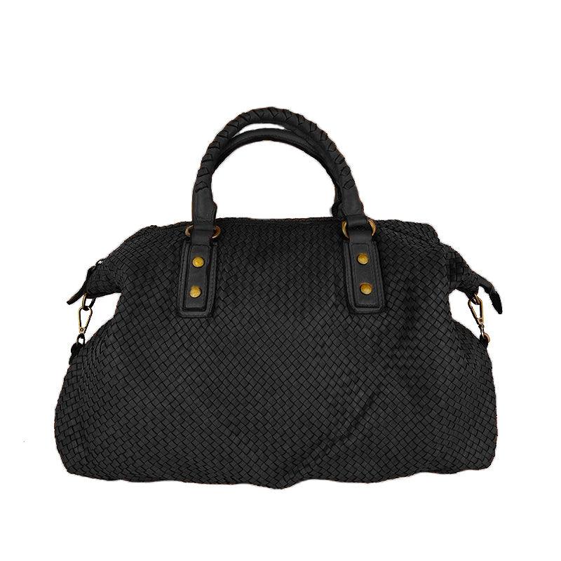 Ava - Borsa a Mano in Pelle Intrecciata Vintage - FrasiBags