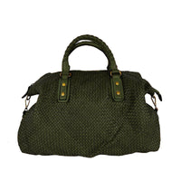 Ava - Borsa a Mano in Pelle Intrecciata Vintage - FrasiBags