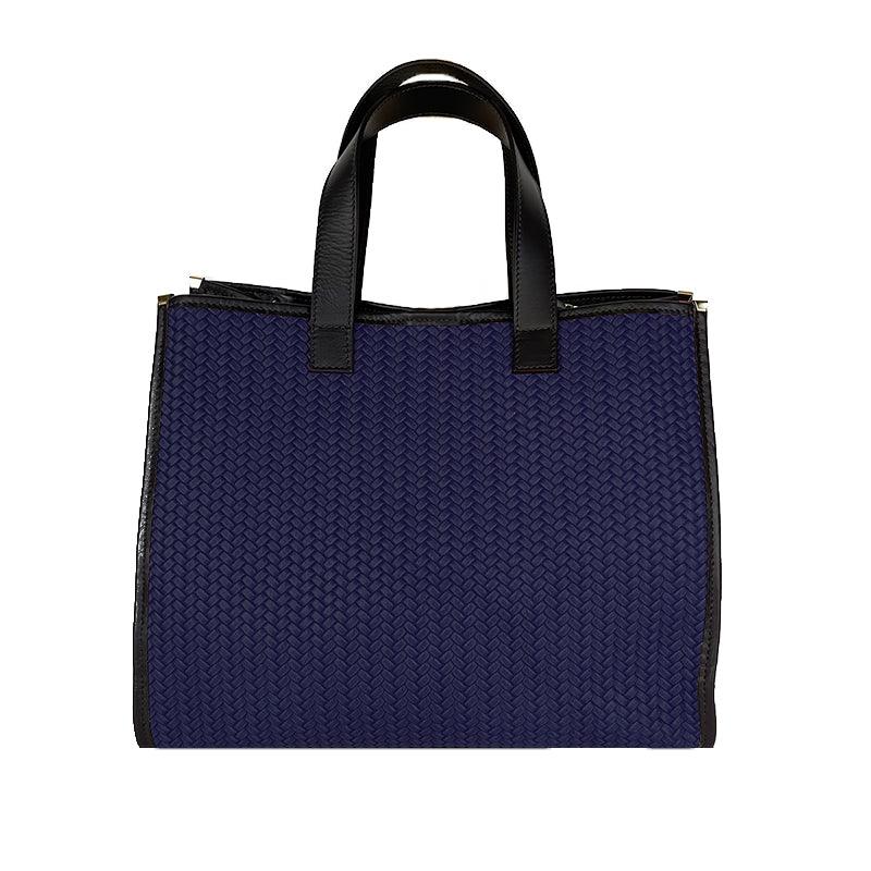 Sabrina - Borsa Tote in Pelle Stampa Intreccio - FrasiBags