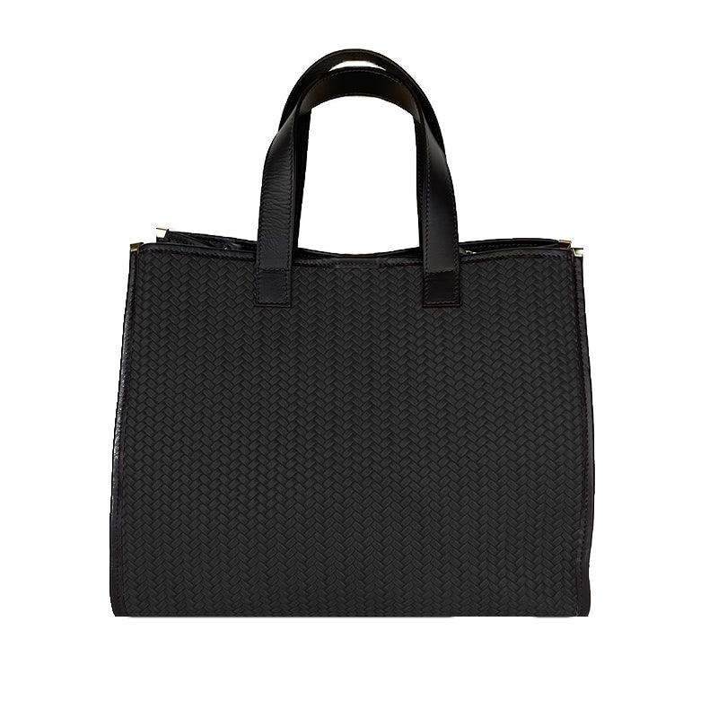 Sabrina - Borsa Tote in Pelle Stampa Intreccio - FrasiBags