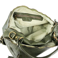 Sofia - Borsa a Mano in Pelle Lavata Vintage - FrasiBags