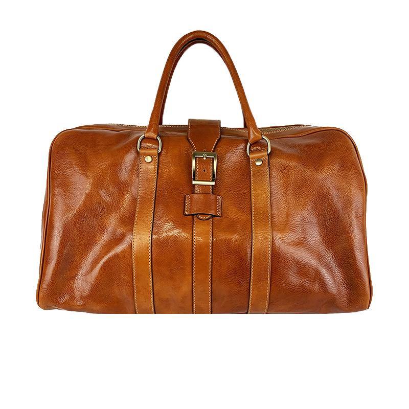 Franco - Borsone da Viaggio in Pelle Tamponata - FrasiBags