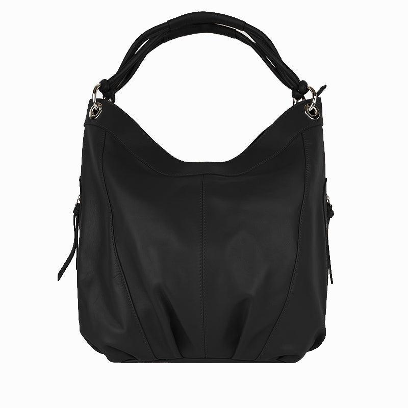 Paola - Borsa a Spalla in Pelle con Manico Intrecciato - FrasiBags