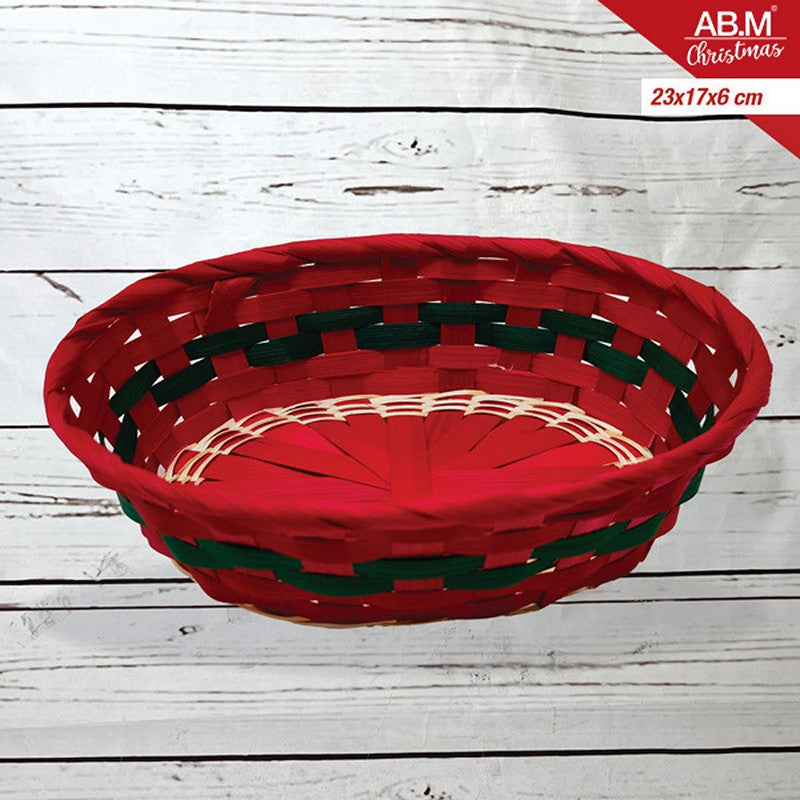 Ab.M Cesta Natale Bamboo Cm.23X17X6
