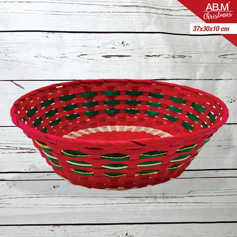 Ab.M Cesta Natale Bamboo Cm.38X29X12