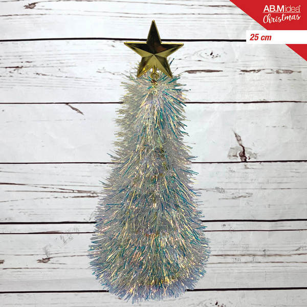 Ab.M Alberello Tinsel Iride Cm.25