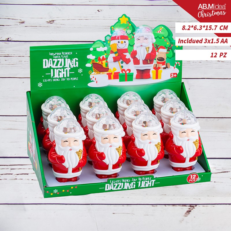 Ab.M Babbo Natale Flashing E Music Batt.3X1.5 Aa Incluse 1 Pezzo