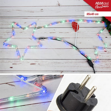 Ab.M Tubo Led Stella Cometa Multicolor Luce Ferma Uso Estern