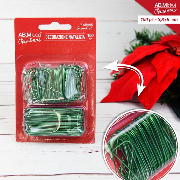 Ab.M Ganci Palline 150 Pz. Cm.3,8 6 Verdi