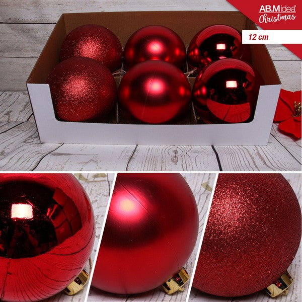 Ab.M Sfera Shiny/Satin Cm.12 Rosso 1 Pz