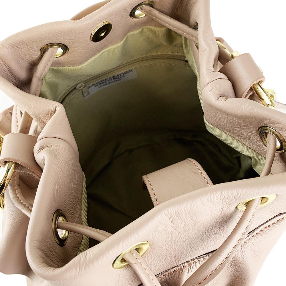 Angelina - Borsa Secchiello in Pelle con Balze - FrasiBags