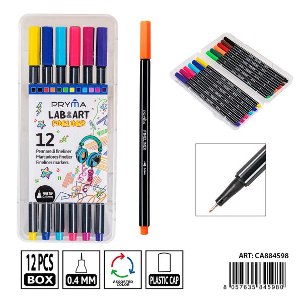 Pryma Fineliner esagonale 0.4mm 12Pz