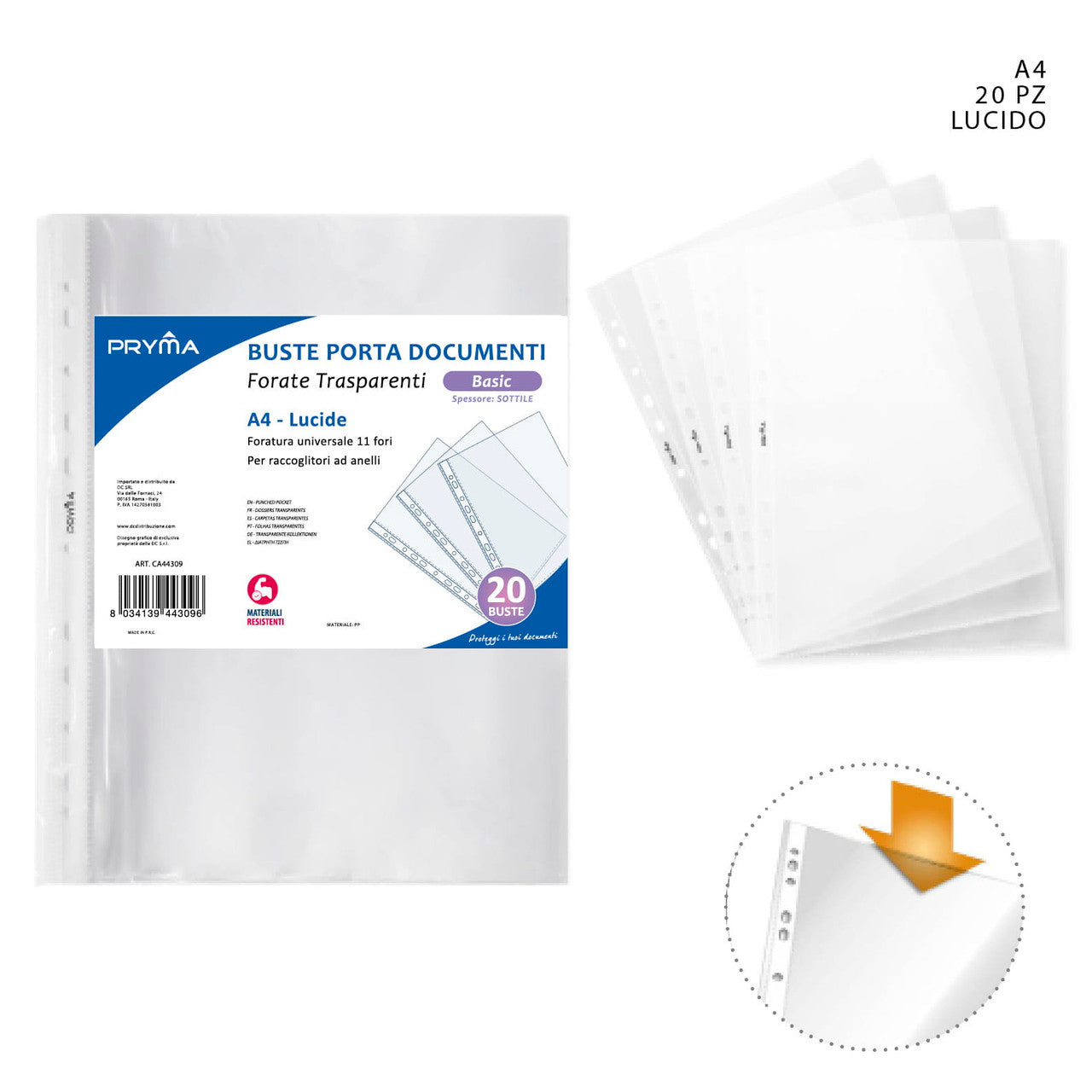 Pryma Busta porta documenti A4 liscia