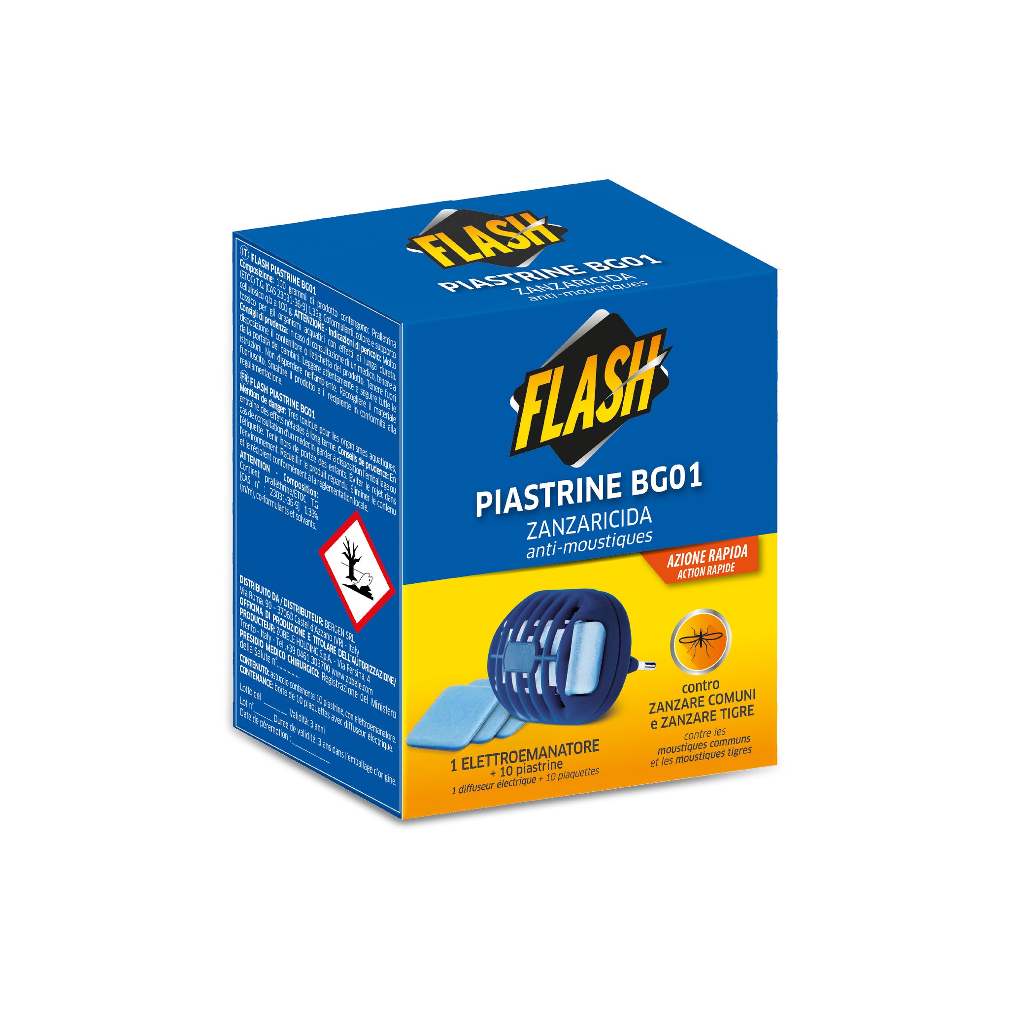 Fulmine -  FLASH Set antizanzare con piastrine