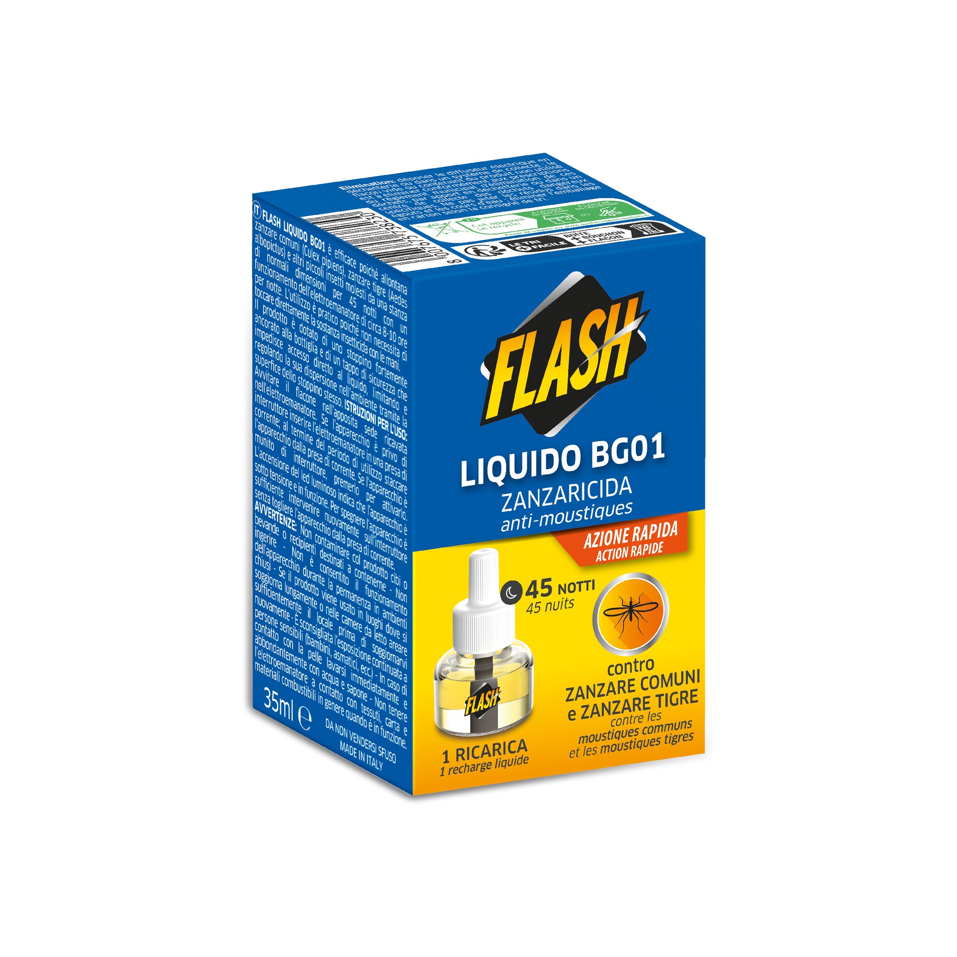 Fulmine - Flash Ricarica antizanzare 45 notti